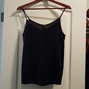🦄Ann Taylor NWTs navy blue velvet tank top